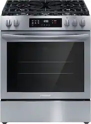 Frigidaire - 5.1 Cu. Ft. Slide-In Gas Range with Self-cleaning and Convection Bake - Stainless Steel - Front_Zoom