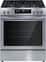 Frigidaire - 5.1 Cu. Ft. Slide-In Gas Range with Self-cleaning and Convection Bake - Stainless Steel
