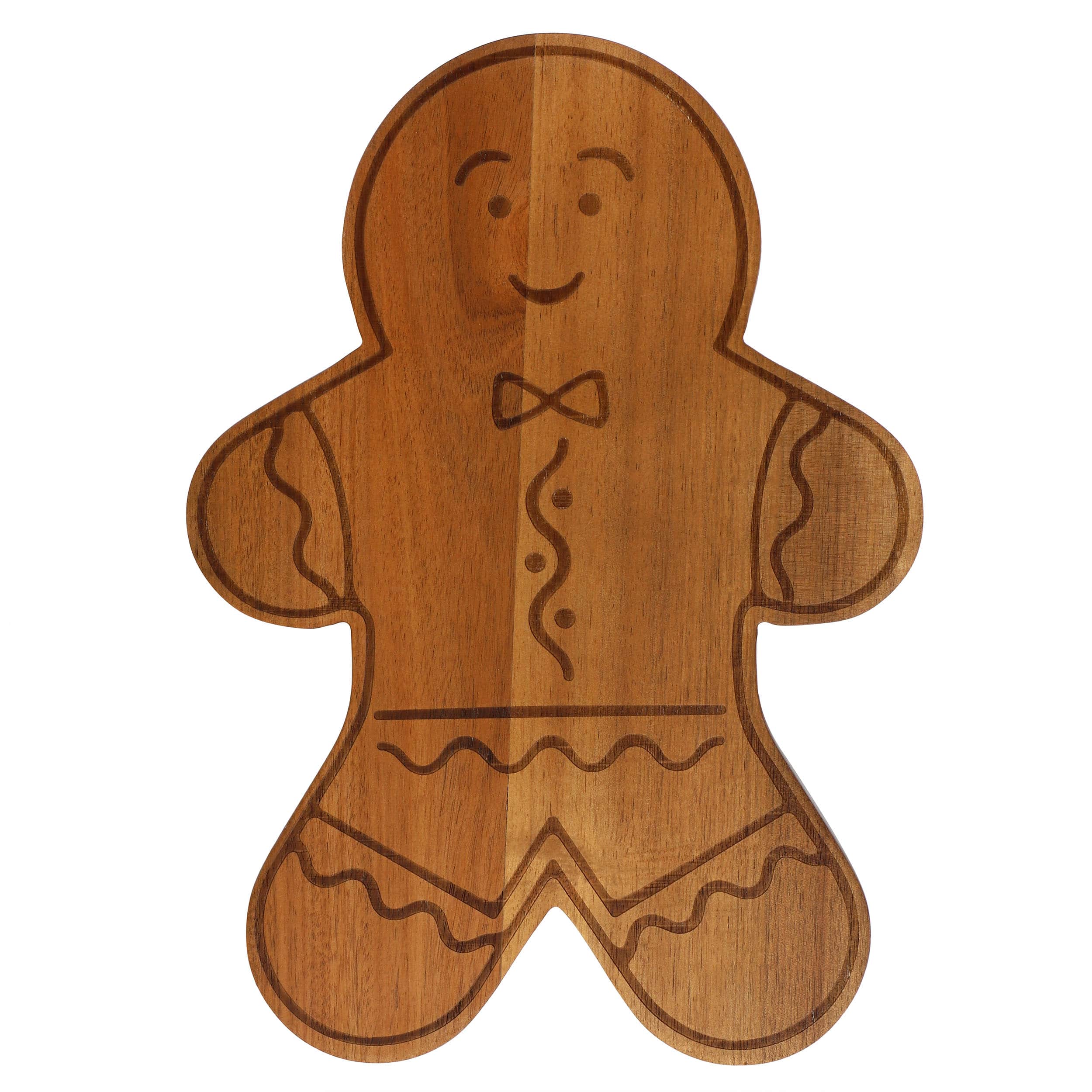 Martha Stewart - 13.9 Inch Acacia Wood Gingerbread Cheese Board - Brown