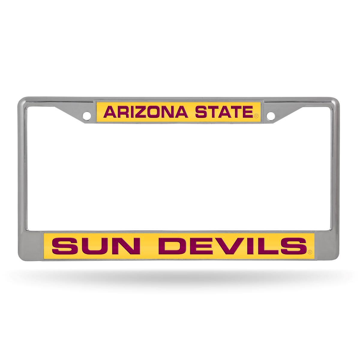 Arizona State Sun Devils Chrome Metal License Plate Frame Holder