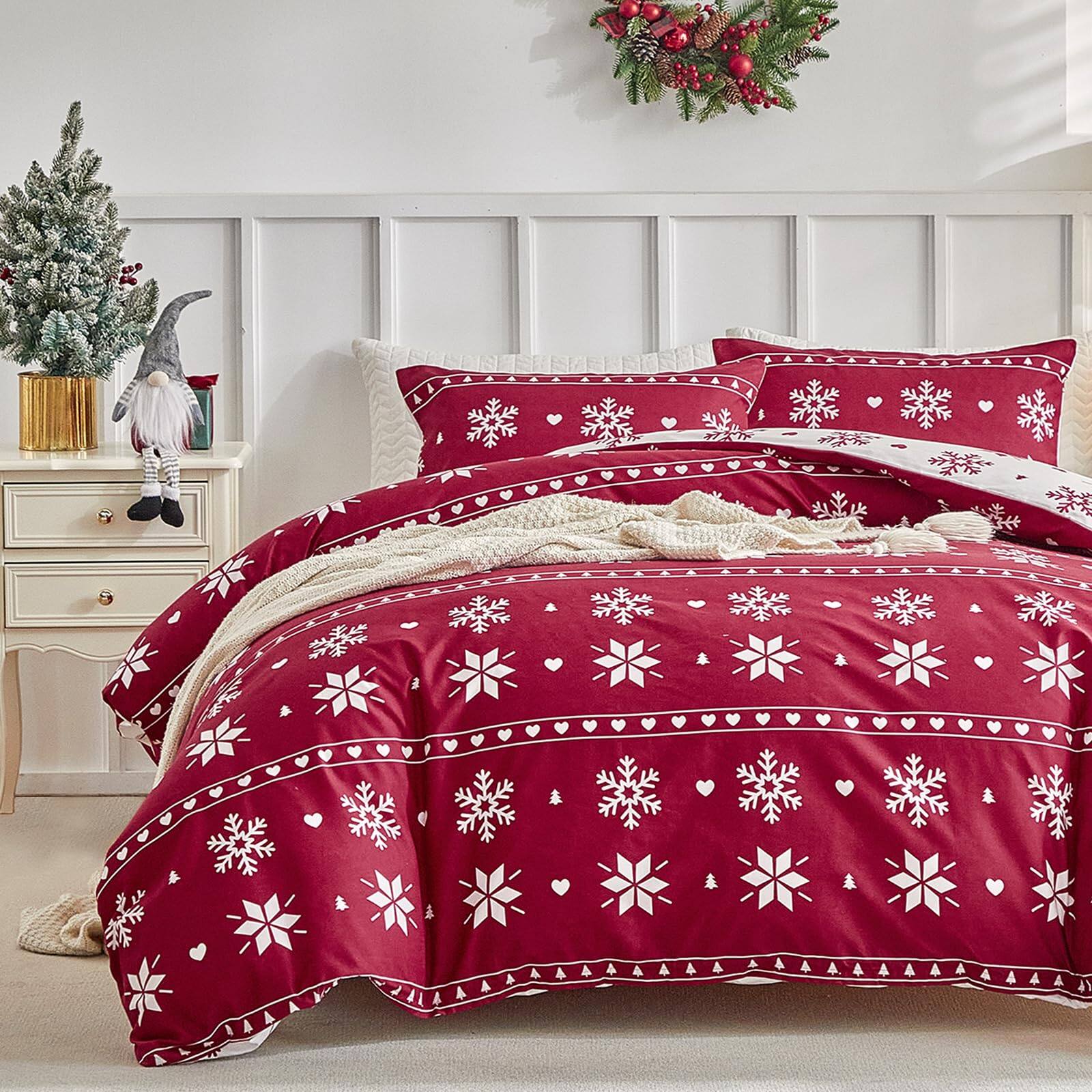 C：christmas Snowflakes-Queen (90×90 inch)