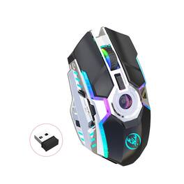 SKRAN - 2.4G Wireless Gaming Mouse, 2400 DPI Adjustable RGB Backlit, Sleek & Easy-to-Use for Gamers & Office Workers - Wireless - Black