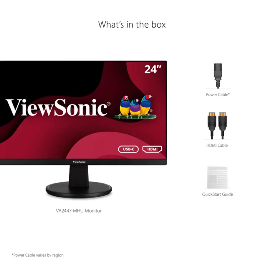Alt View 14. ViewSonic - VA2447-MHU 23.8" LCD FHD Monitor (DisplayPort VGA, HDMI) - Black.