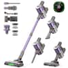 Front. Teendow - 300W Cordless Stick Vacuum, 50kPa Brushless Motor, Lightweight Cleaner for HardFloors, Carpet, Pet Hair & Rug - Purple.