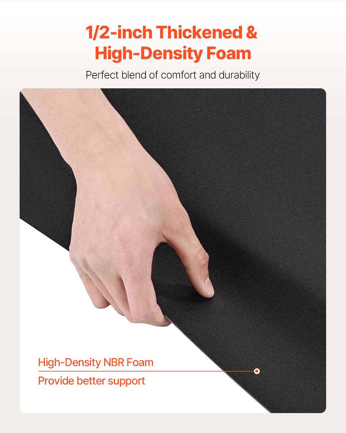 1/2-inch Thickened & High-Density Foam
Perfect blend of comfort and durability
High-Density NBR Foam
Provide better support