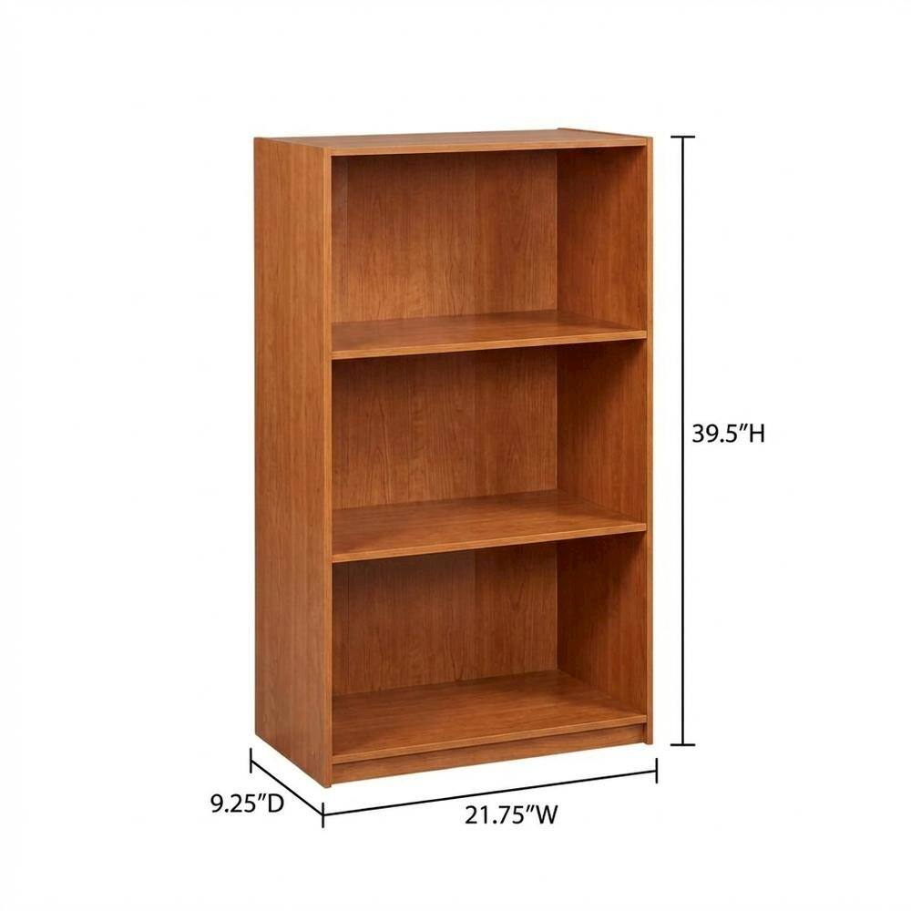 FurniFact - Wooden 3-Tier Bookcase with Finish for Versatile Storage - Light Cherry price history on PriceWatchPro