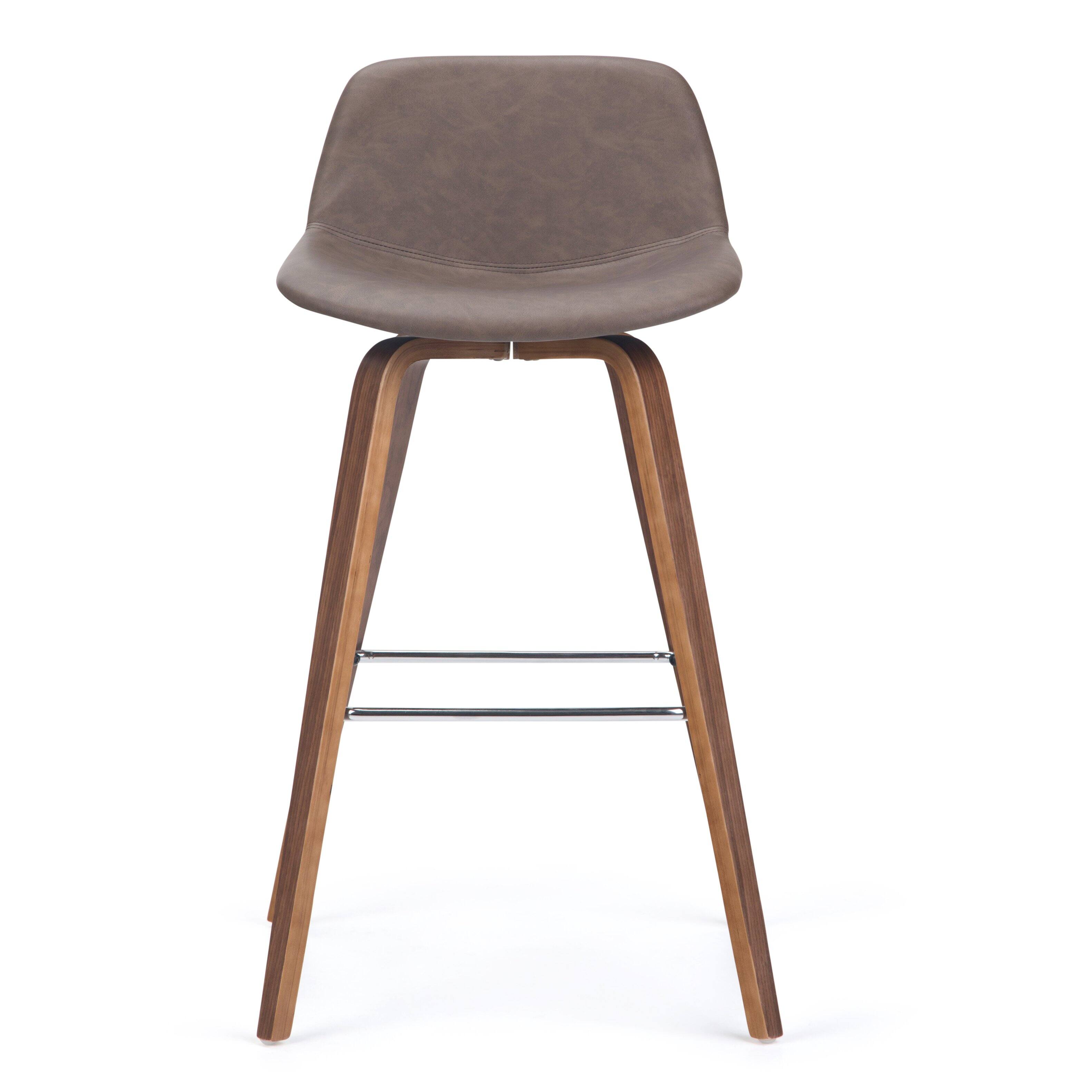 Alt View 11. Simpli Home - Randolph Bentwood Counter Height Stool (Set of 2) - Distressed Chocolate Brown.