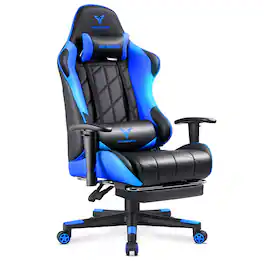 GTPlayer - Gaming Chair Comfy Diamond Stitching Sets Ergonomic Office Chair - Blue