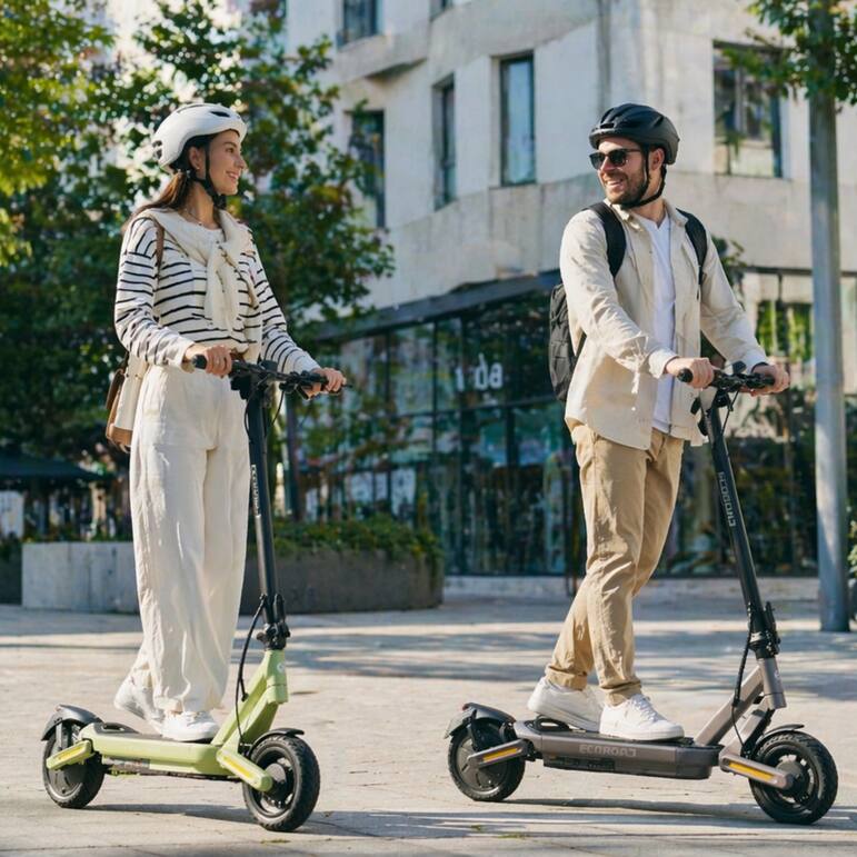 Alt View 1. Ecoroad - Ecoroad ET6 Electric Scooter(800W Motor/35Miles Range/720Wh Battery) - Earth Gray.