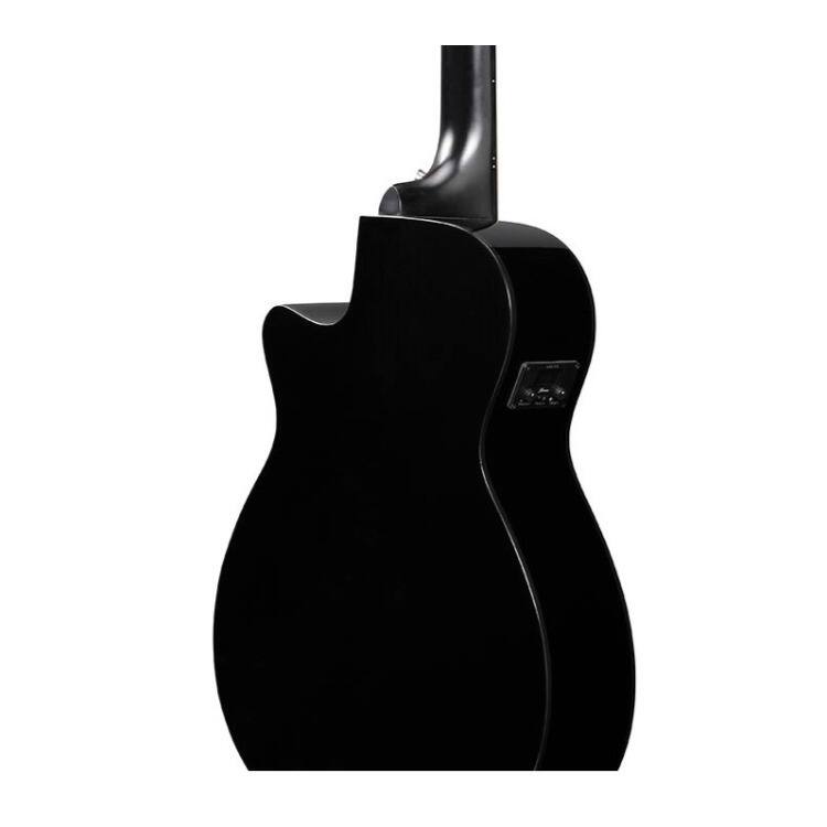 Angle. Ibanez - Ibanez AEG Series Single-Cutaway 12-String Acoustic-Electric Guitar, Black.