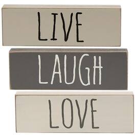 BreeBe - Farmhouse Colors Live Love Laugh Block 3 Asstd - Multicolor