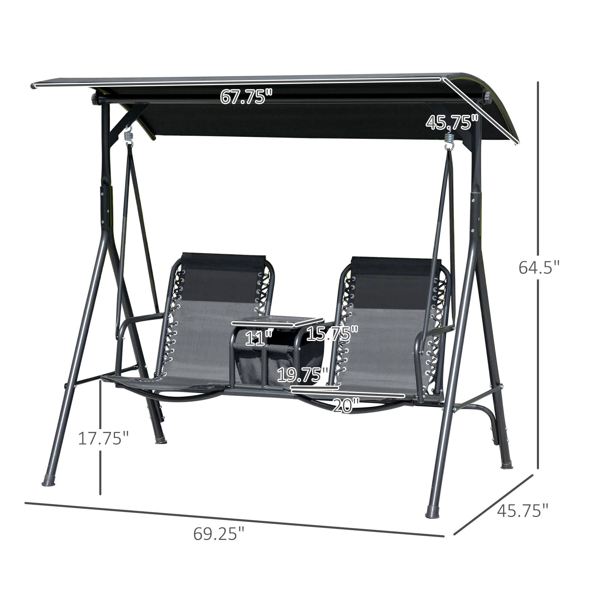 The corrected and grouped measurements from the image are:

- Length: 69.25"
- Width: 45.75"
- Height: 64.5"
- Seat width: 19.75"
- Seat depth: 17.75"
- Armrest height: 11"
- Backrest height: 45.75"
- Overhang: 67.75"