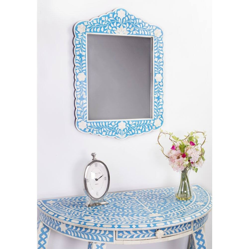 Alt View 9. Butler Specialty - Vivienne Bone Inlay Wall Mirrored - Sky Blue.