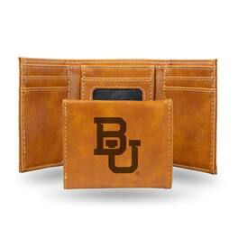 Rico Industries - Baylor Bears Laser Engraved Brown Trifold Wallet - Multi