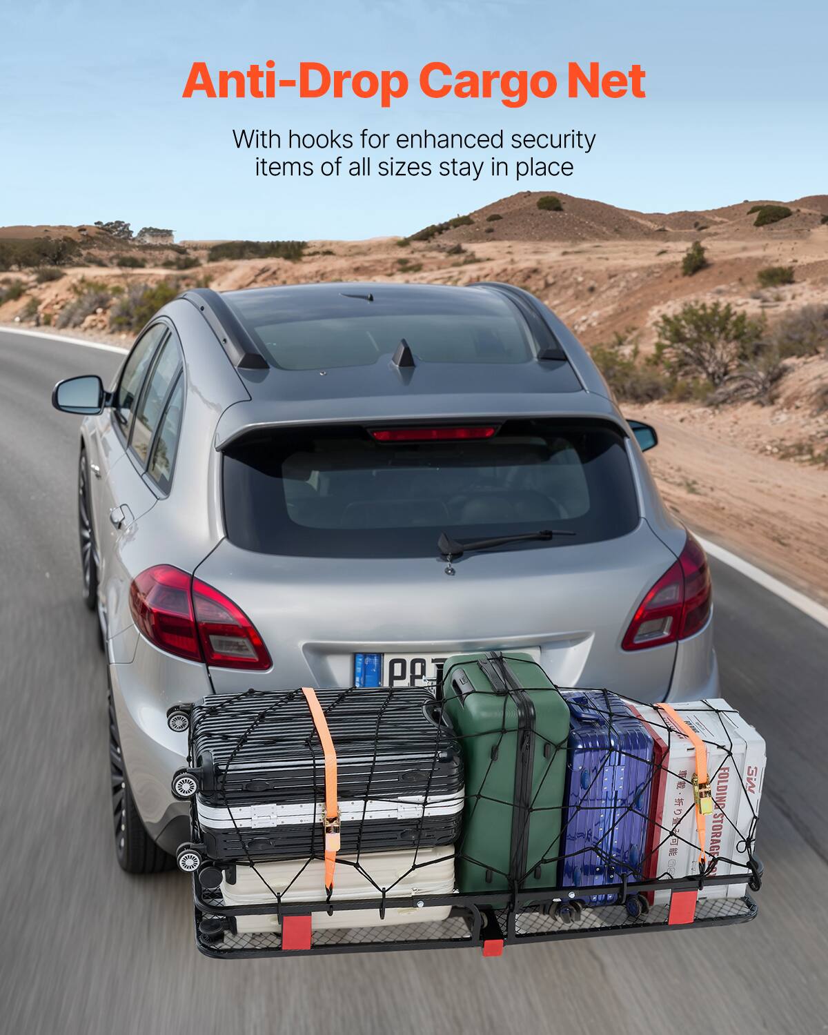 Anti-Drop Cargo Net
With hooks for enhanced security
items of all sizes stay in place
P2T K
FOLDING STORAGE MS