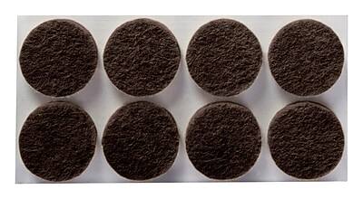 Alt View 1. Scotch - Scotch Round Felt Pads, 1", Brown, 32/Pack (SP822-NA) - Brown.