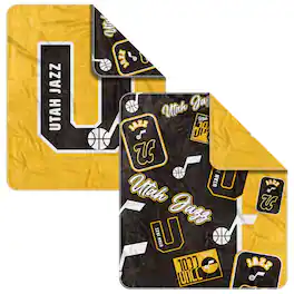 Logo Brands - Utah Jazz 50" x 60" Dream Weave Throw Blanket - Black