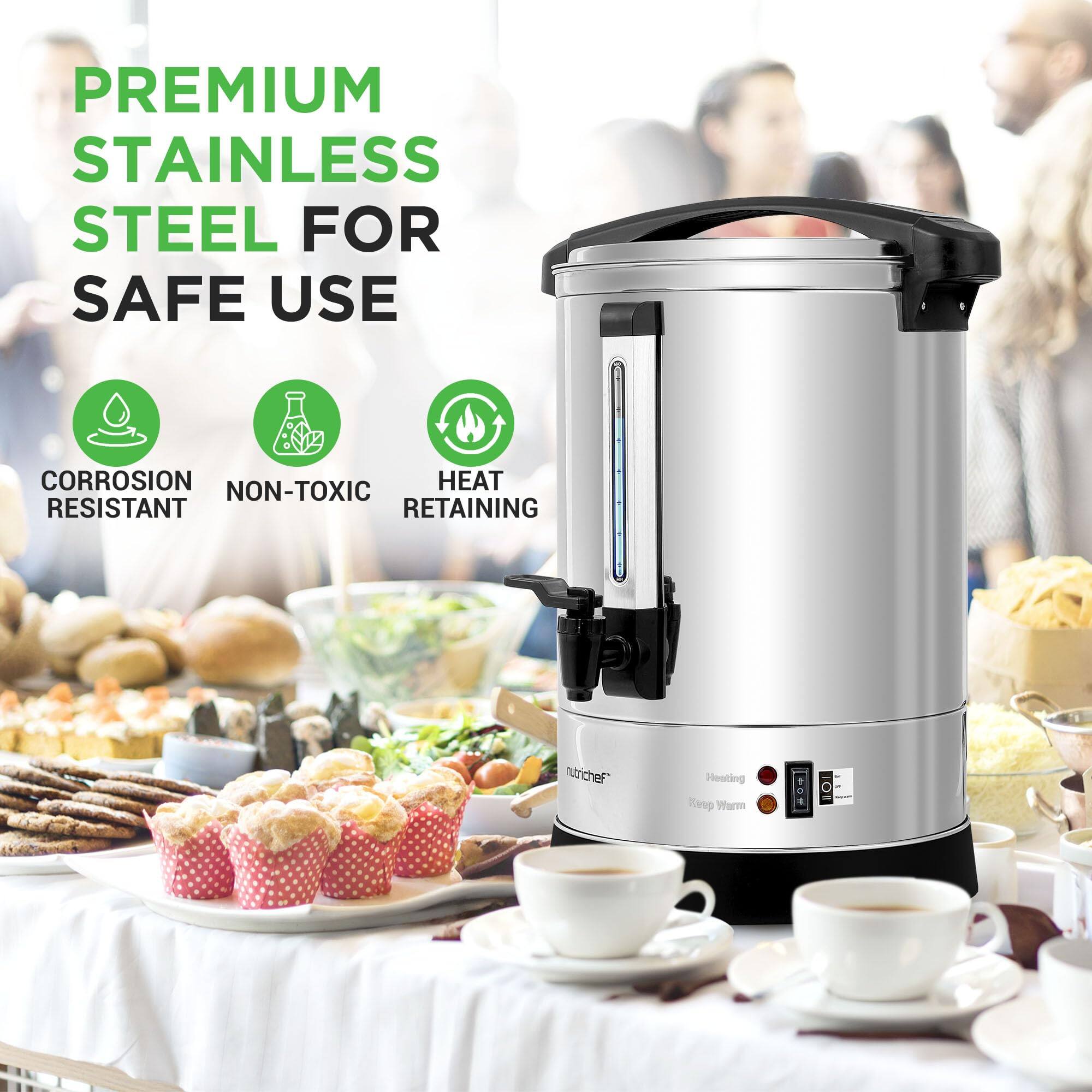 PREMIUM STAINLESS STEEL FOR SAFE USE  
CORROSION RESISTANT  
NON-TOXIC  
HEAT RETAINING  

nutrichef  
Heating  
Keep Warm