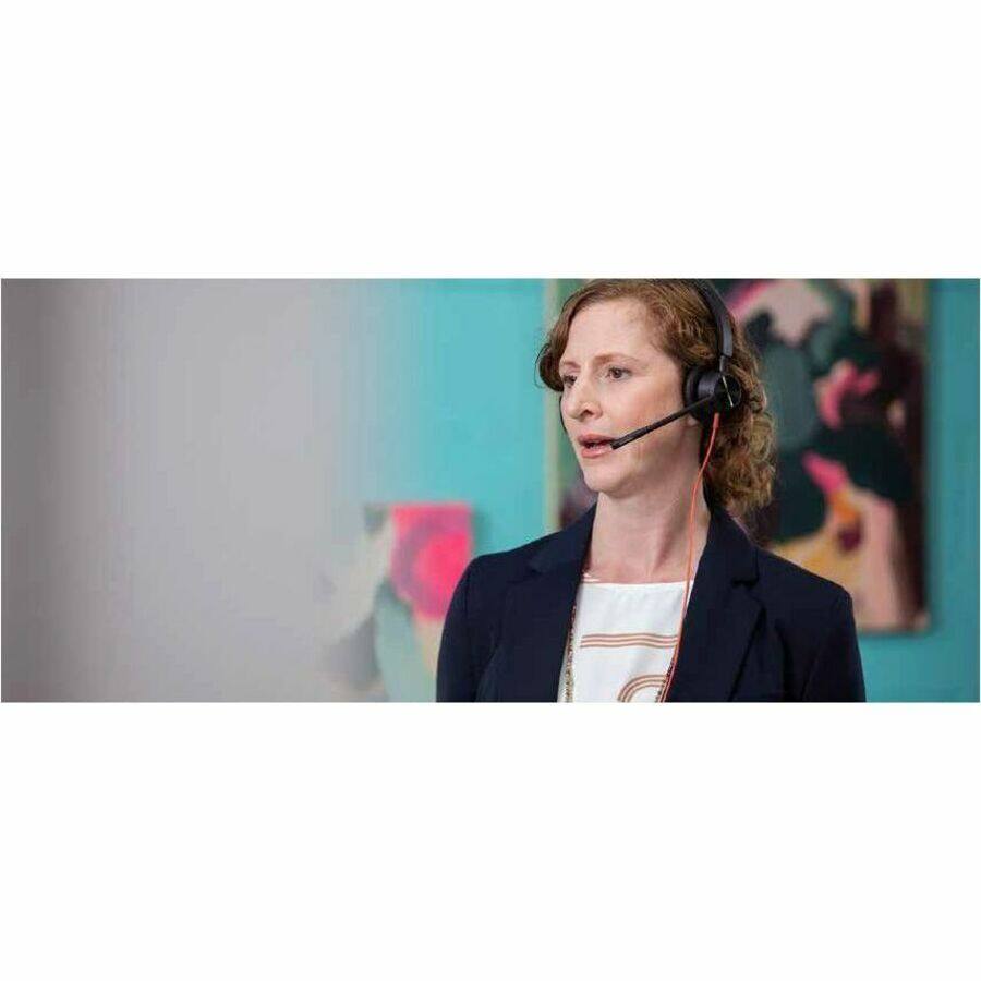 Alt View 1. HP - Poly Blackwire 3315 Monaural USB-C Headset +3.5mm Plug +USB-C/A Adapter - Mono - USB Type C, Mini-phone (3.5mm) - Wired - Black.