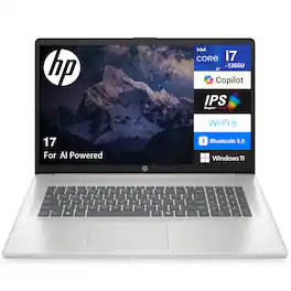HP - Refurbished Excellent - 17 Laptop 17.3 FHD Display (i7-1355U, 16GB, 1TB SSD, Intel UHD, WiFi 6, Webcam, Win 11 Home) - Natural Silver