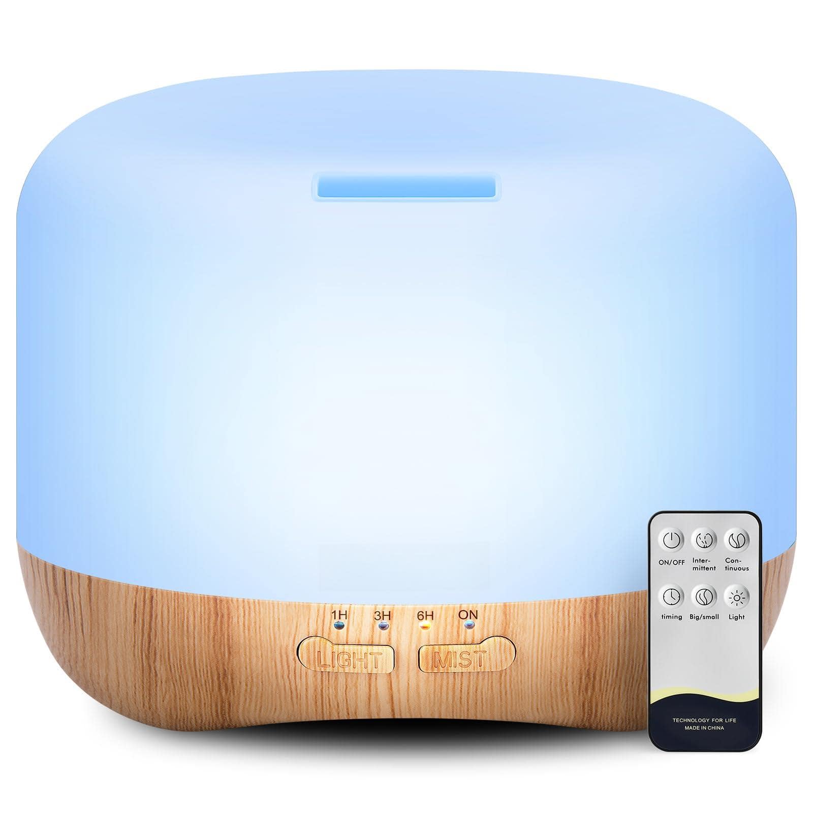 PARKER SLATER - 300ml Diffuser with Ultrasonic, Remote Control, LED Lights, Timer - Quiet Mist Diffusers