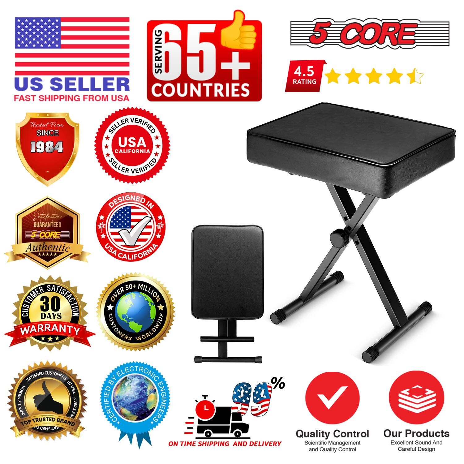 - US SELLER
- FAST SHIPPING FROM USA
- 65+ COUNTRIES
- 4.5 RATING
- TRUSTED SINCE 1984
- SELLER VERIFIED USA CALIFORNIA
- DESIGNED IN USA CALIFORNIA
- 5 CORE Authentic
- SATISFACTION GUARANTEED
- 30 DAYS WARRANTY
- OVER 50+ MILLION CUSTOMERS WORLDWIDE
- SATISFIED CUSTOMERS IN USA
- CERTIFIED BY ELECTRONIC ENGINEERS
- TOP TRUSTED BRAND
- ON TIME SHIPPING AND DELIVERY
- QUALITY CONTROL
- SCIENTIFIC MANAGEMENT AND QUALITY CONTROL
- EXCELLENT SOUND AND CAREFUL DESIGN