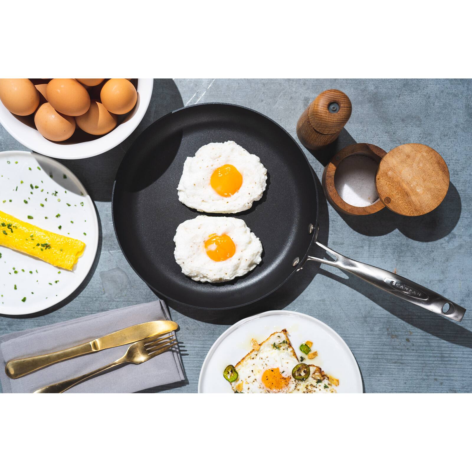 Alt View 2. Scanpan - Professional 9.5 Inch Fry Pan - Black.