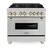 Front. ZLINE - Autograph 36 in. 4.6 cu. ft. Legacy Freestanding Dual Fuel Range with 6 Burners & Convection Oven w/ Gold Accents - Stainless Steel/Polished Gold Accents.