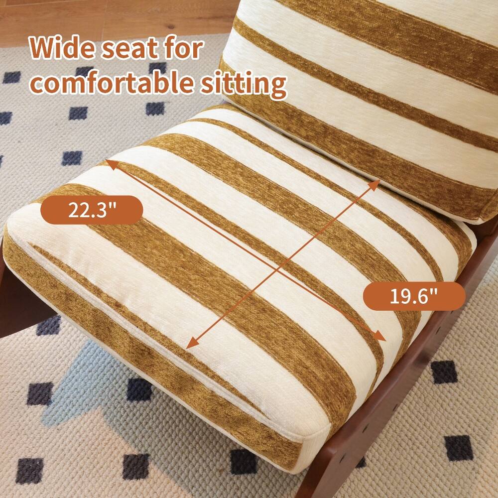 Wide seat for comfortable sitting  
22.3" x 19.6"