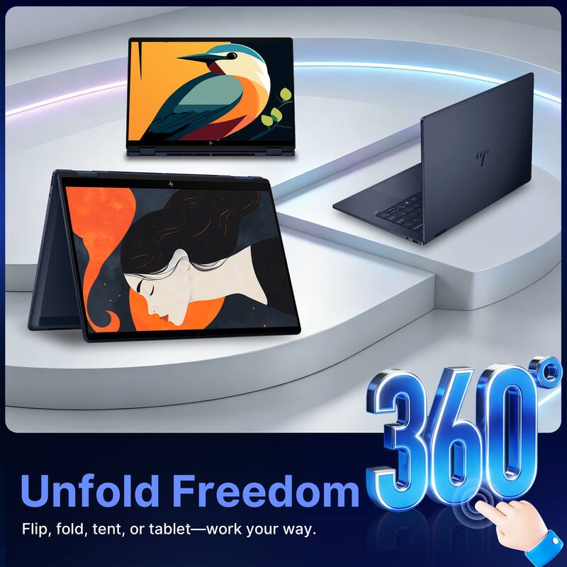 Unfold Freedom 360°

Flip, fold, tent, or tablet—work your way.