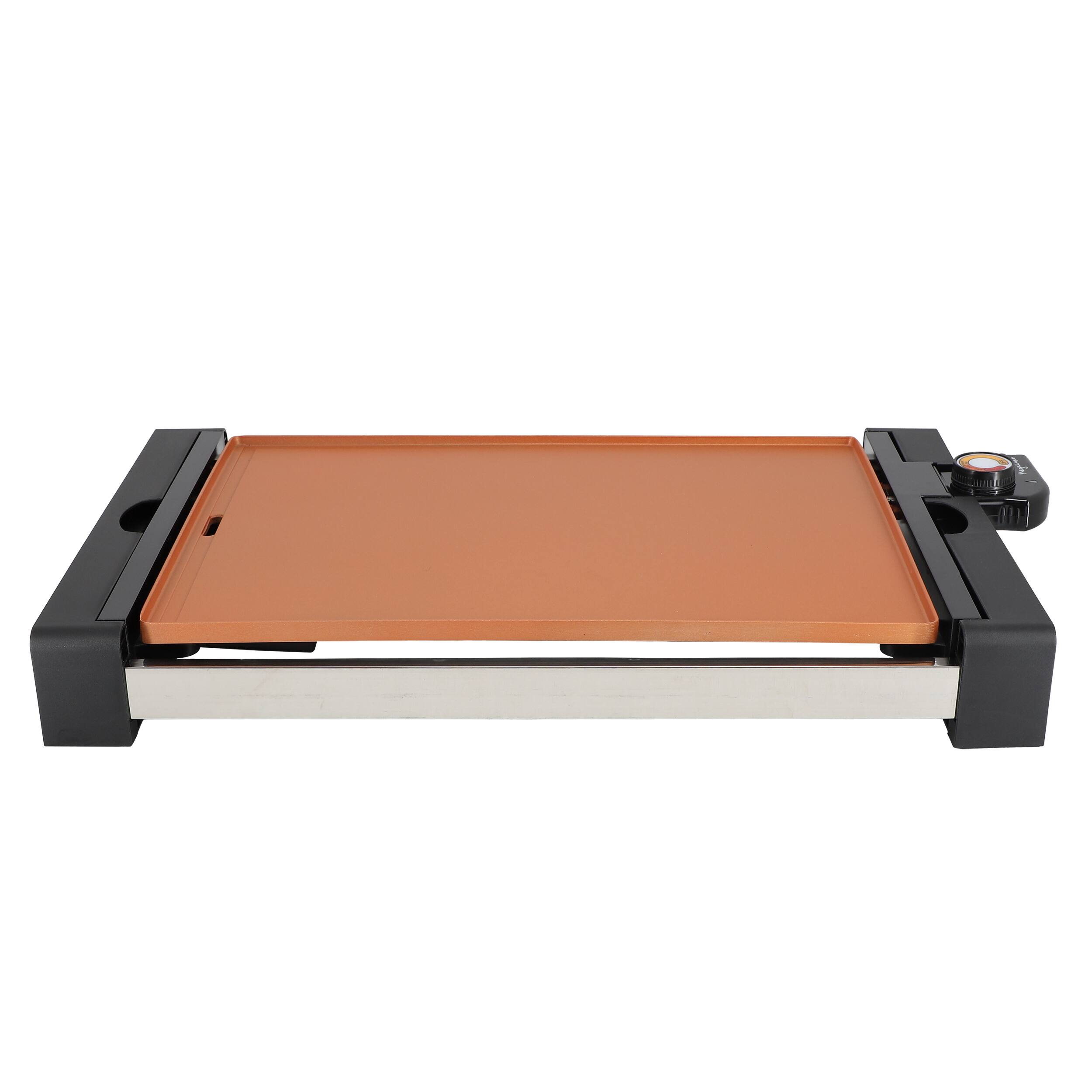 Alt View 1. MegaChef - MegaChef 21.63 Inch Copper Electric Grill with Non-Stick Coating - Copper.