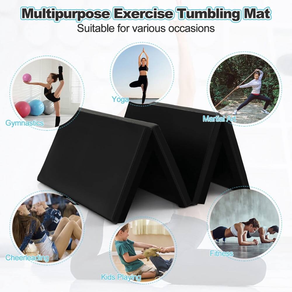 Multipurpose Exercise Tumbling Mat  
Suitable for various occasions  
Yoga  
Gymnastics  
Martial Art  
Cheerleading  
Fitness  
Kids Playing