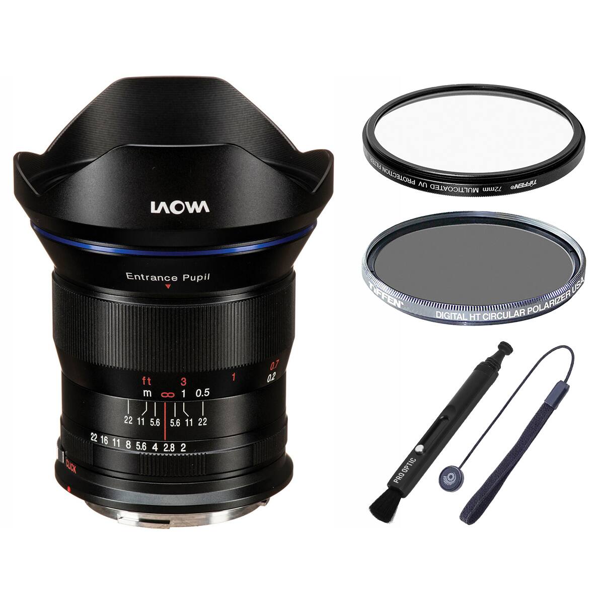 MOVI  
PROTECTION FI UV MULTICOATED 72mm TIFEN  
Entrance Pupil  
DIGITAL HT CIRCULAR POLARIZER  
ft m  
8 3 1 0.5 1 0.7 0.2  
22 11 5.6 5.6 11 22 16 11 8 5.6 4 2.8 2  
PRO OPTIC