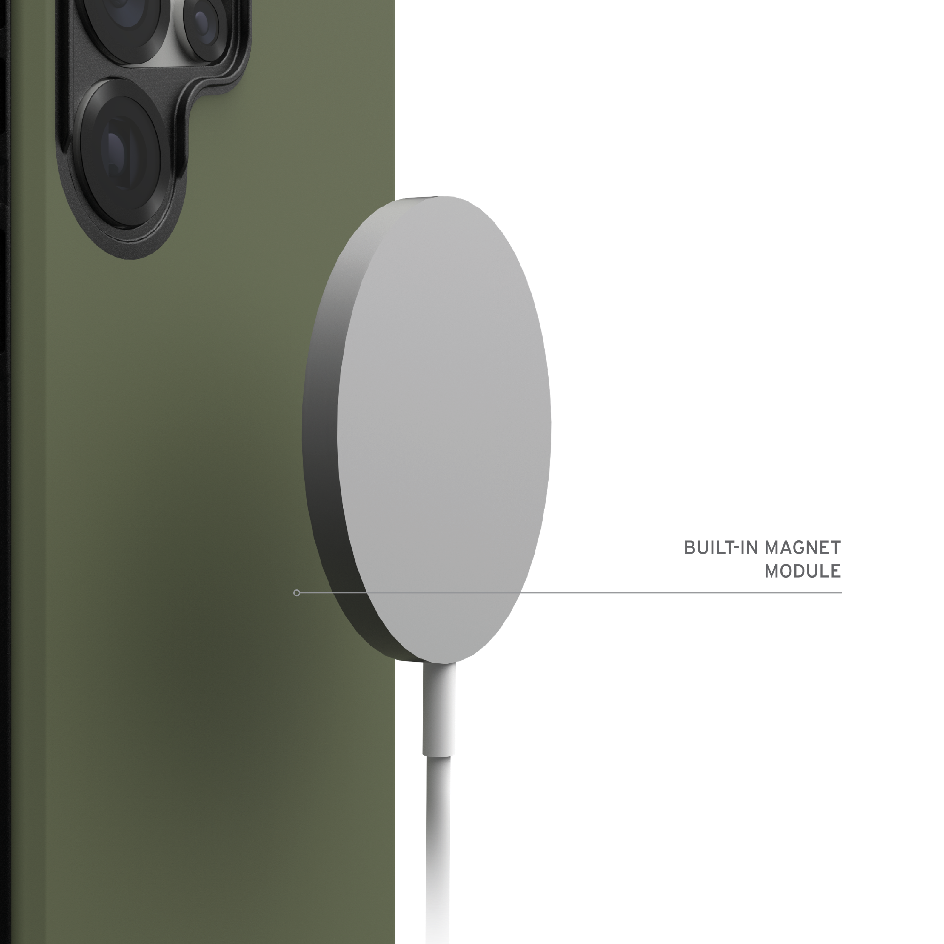 Alt View 10. UAG - Civilian LT w/Magnet for Galaxy S25 Ultra - Olive.