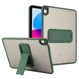 Dteck - Matte Case for Apple iPad (A16) 11" 2025 11th Gen / 10th Gen 2022 with Foldable Stand,Shockproof Transparent Back Cover - Green