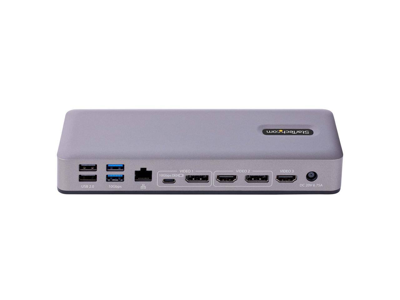 StarTech.com

VIDEO 1 10Gbps
VIDEO 2
VIDEO 3
USB 2.0
10Gbps

DC 20V 6.75A