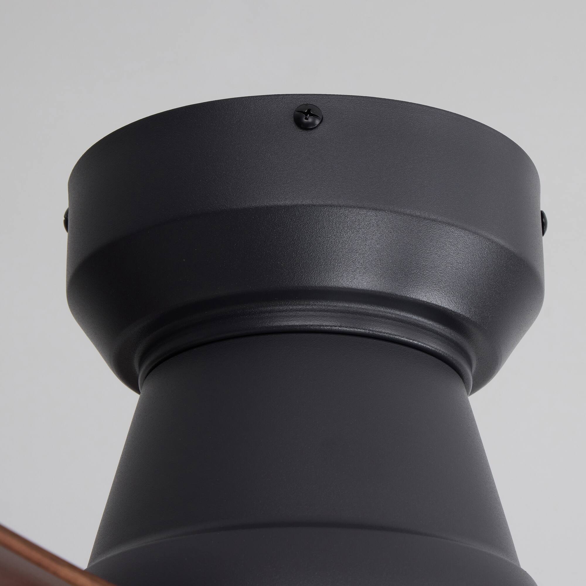 Alt View 8. Siljoy - 52 Inch Modern Walnut Wood 5 Blade LED Ceiling Fan Light Flush Mount for Bedroom Living Room Foyer - Walnut Wood.