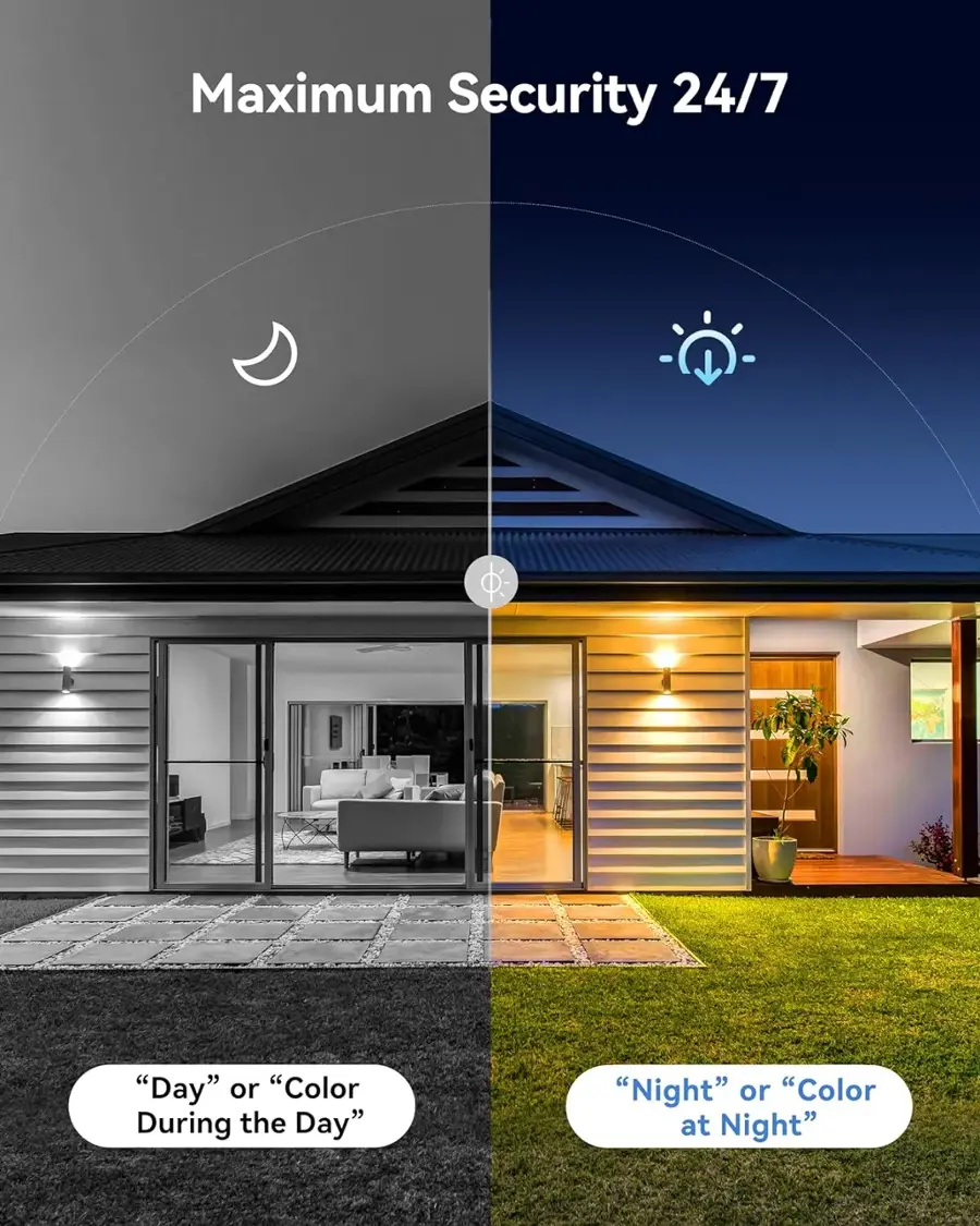 Maximum Security 24/7 "Day" or "Color During the Day" "Night" or "Color at Night"