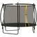 Front. Soozier - 8ft Trampoline Outdoor, Recreational Trampoline with Net Enclosure, Curved Poles and Safety Spring Cover for Kid Adults - Black.