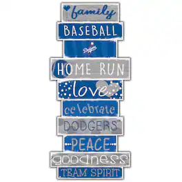 Fan Creations - Los Angeles Dodgers 5'' x 24'' Celebrations Stack Sign - Multicolor