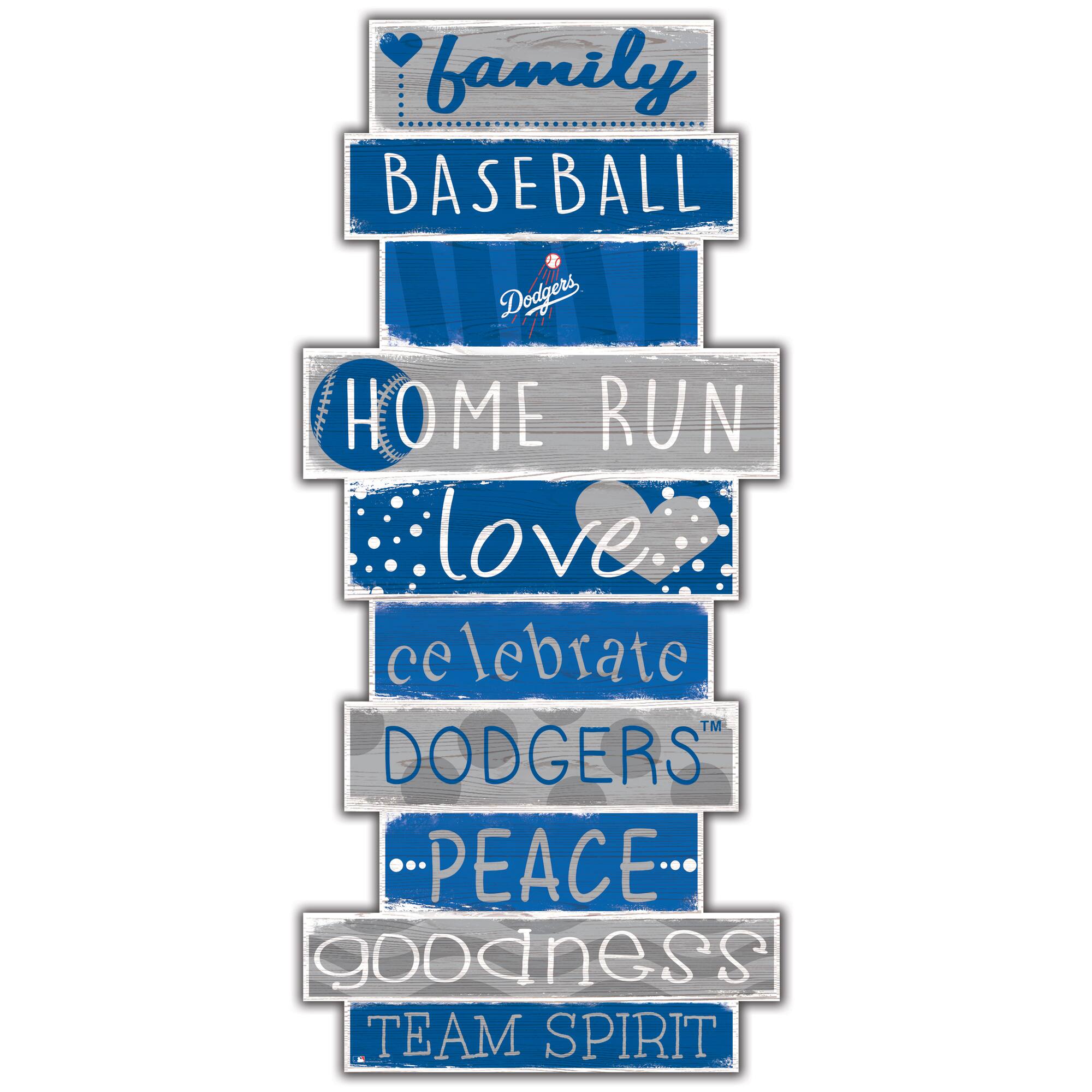 Los Angeles Dodgers 5'' x 24'' Celebrations Stack Sign