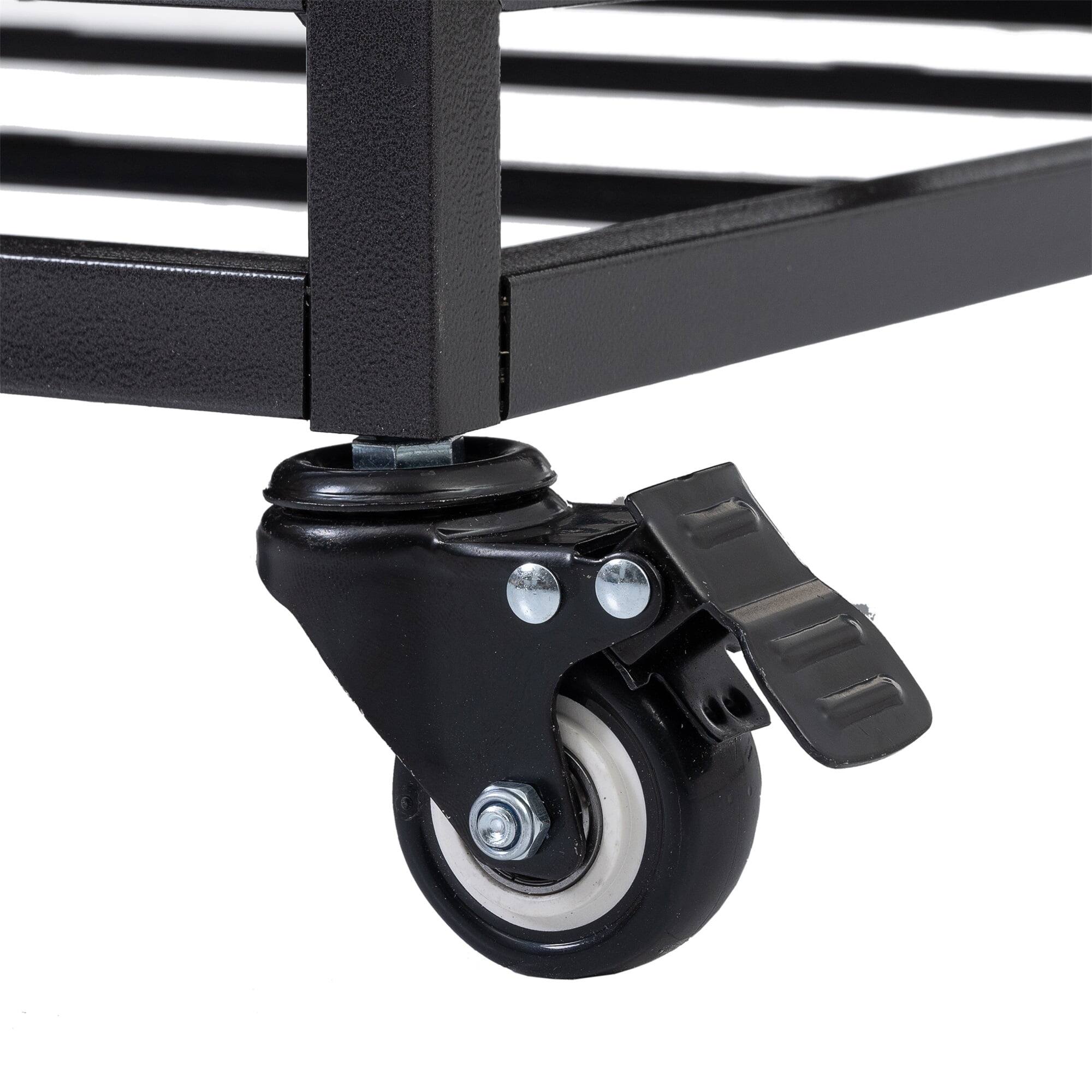 Left. Pefilos - 48" Heavy Duty Dog Cage with Wheels, Folding Metal Kennel and Crate for Medium and Large Dogs.