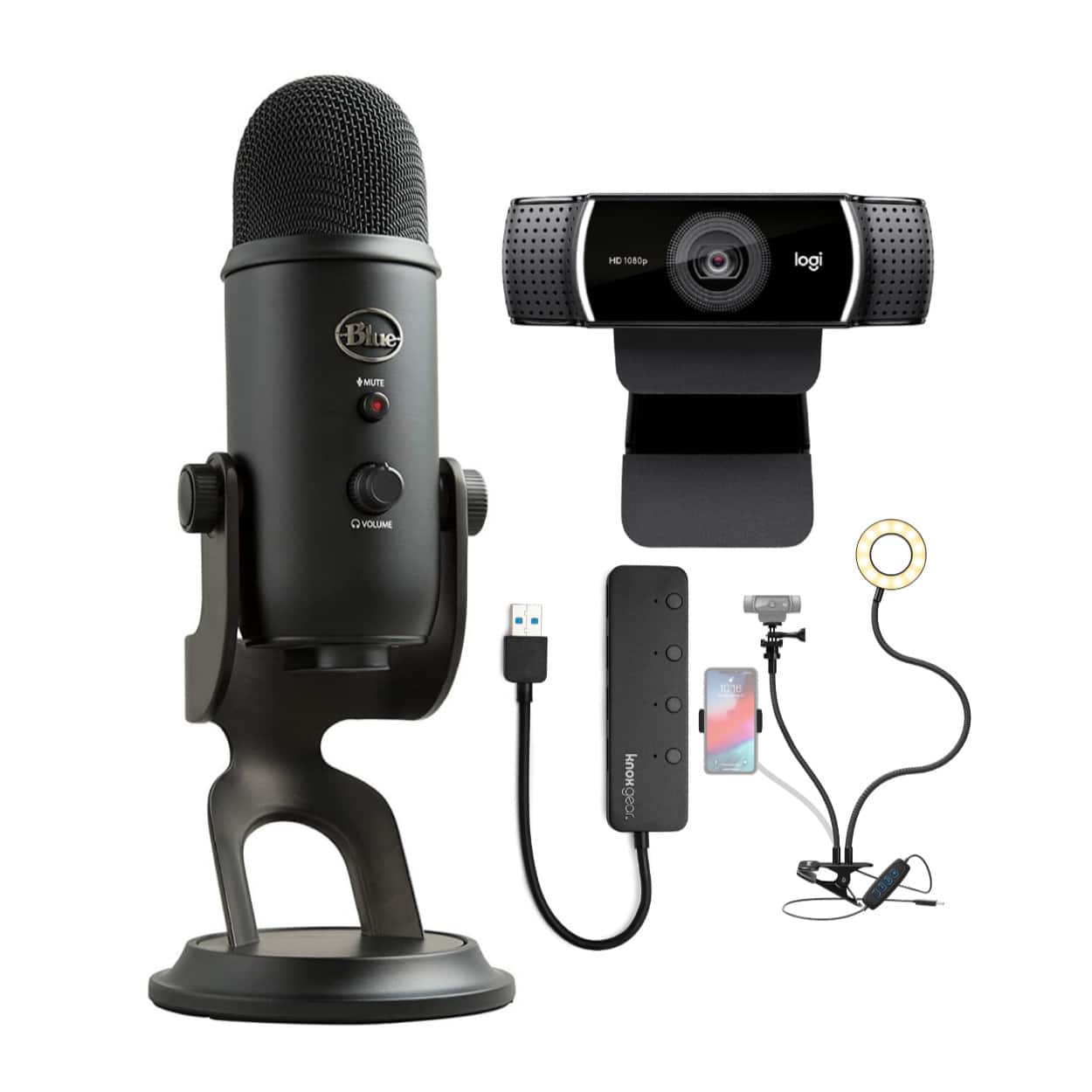 Blue Microphones - Yeti USB Microphone (Blackout) Bundle