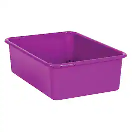 Teacher Created Resources - Purple Large Plastic Storage Bin