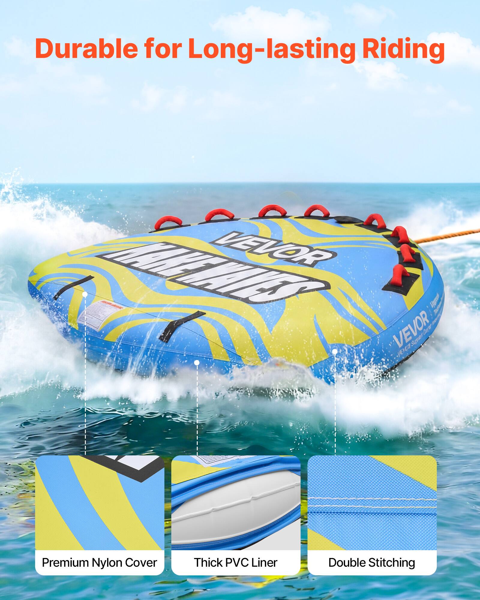 Durable for Long-lasting Riding

MM LEVOR VEVOR

Signer ai

Premium Nylon Cover
Thick PVC Liner
Double Stitching