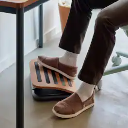 Branch Furniture - Adjustable Footrest – Ergonomic Comfort & Support for Healthier Posture at Any Desk - Walnut