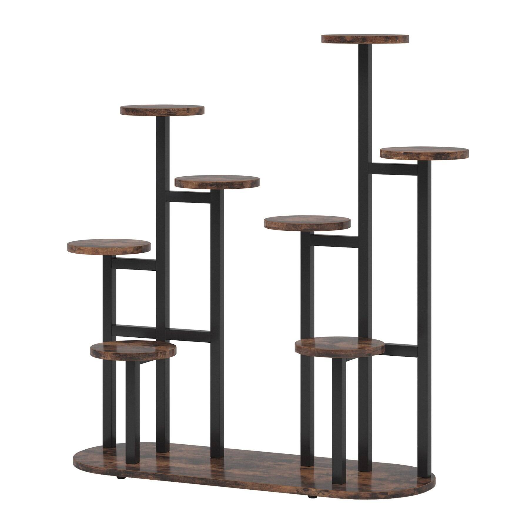 Alt View 3. Tribesigns - Office Storage Shelf, For Organizing and Displaying Items in Workspaces and Reception Areas - Brown.