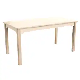 Flash Furniture - Bright Beginnings Commercial Grade Wooden Rectangular Preschool Classroom Activity Table, (23.5"W x 47.25"D x 21.25"H) - Natural