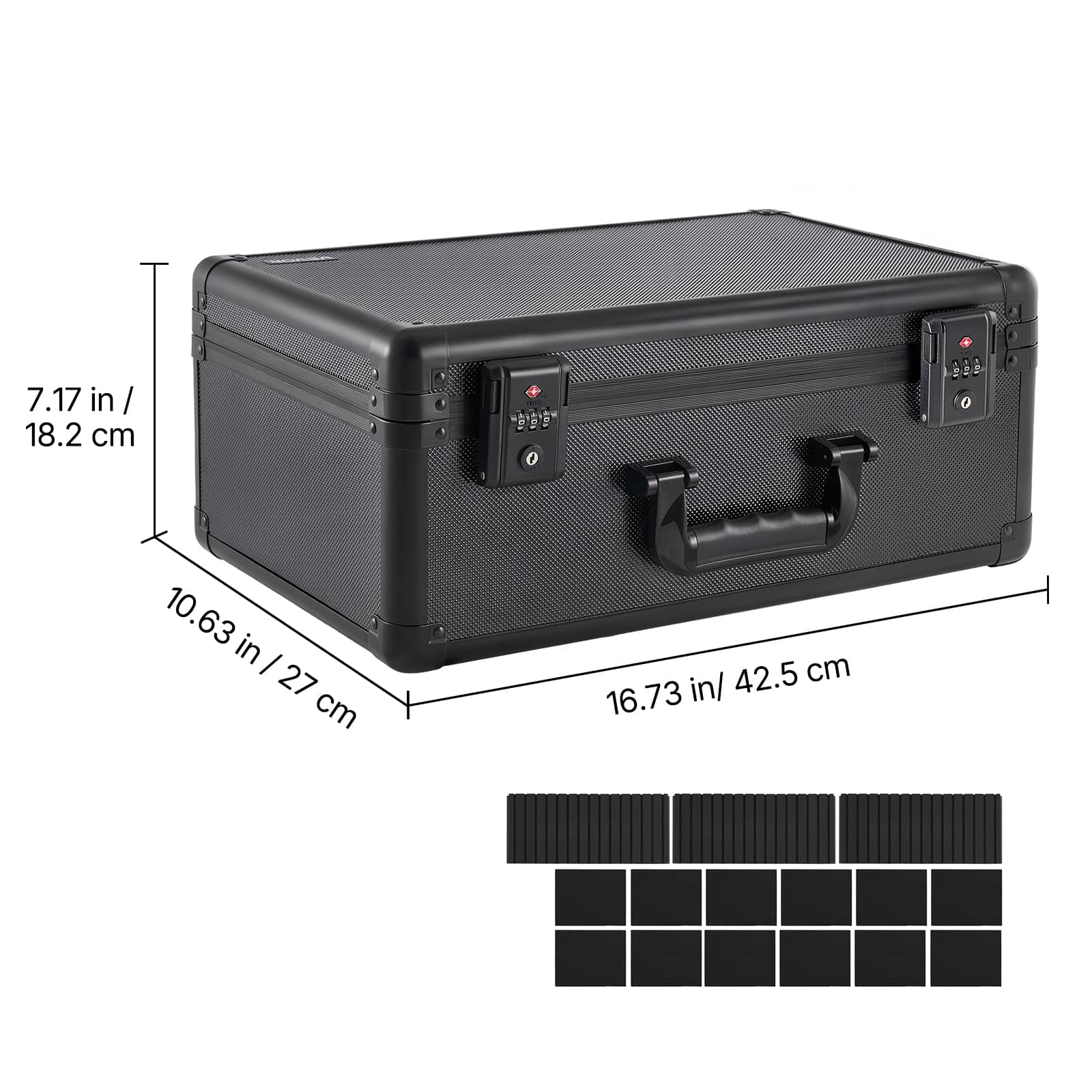 VEVOR Graded Card Case 4 Row 152 PSA Slab Storage Box TSA Approved