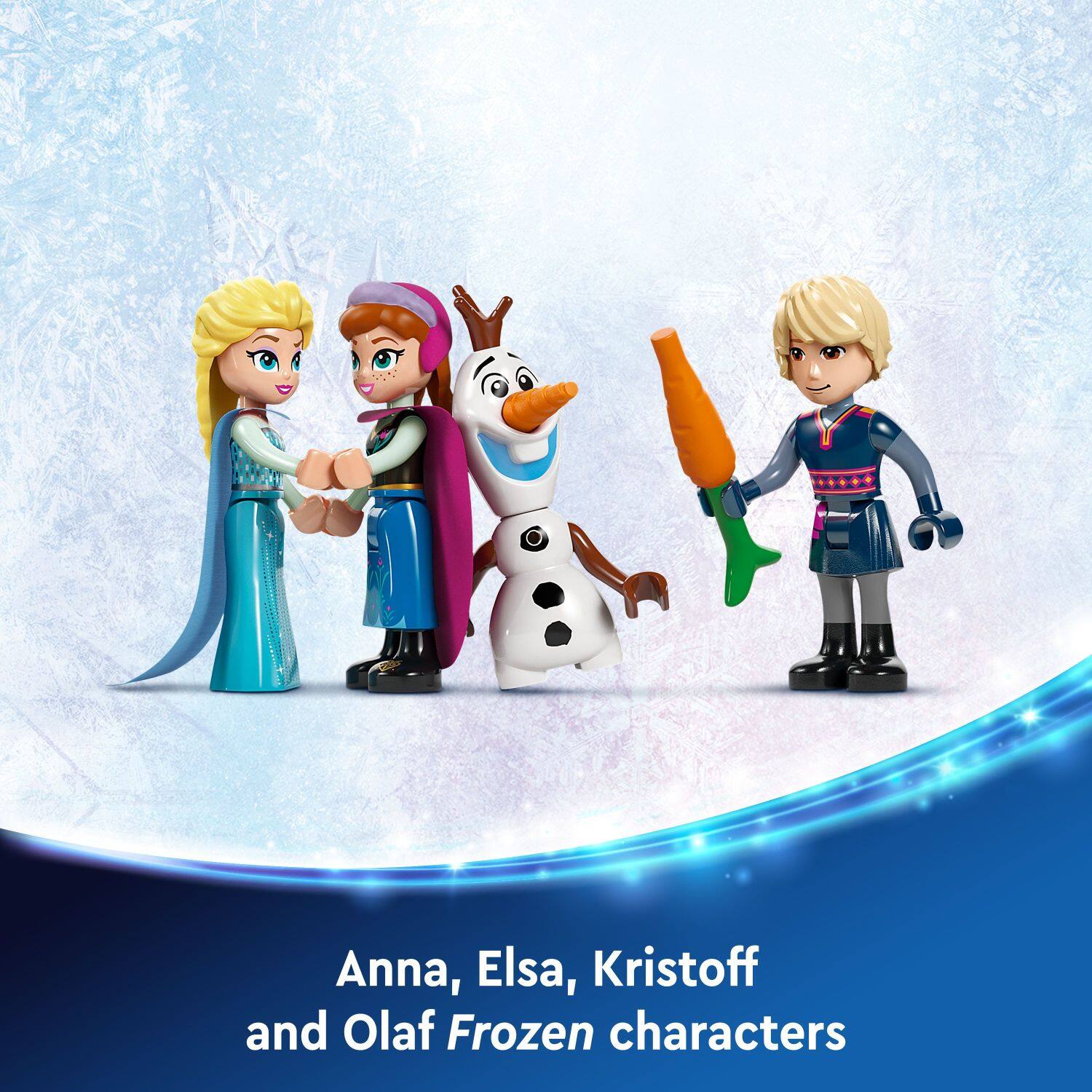 Anna, Elsa, Kristoff, and Olaf are Frozen characters.